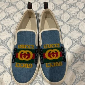 Men’s Denim Gucci Slip on Size 9
